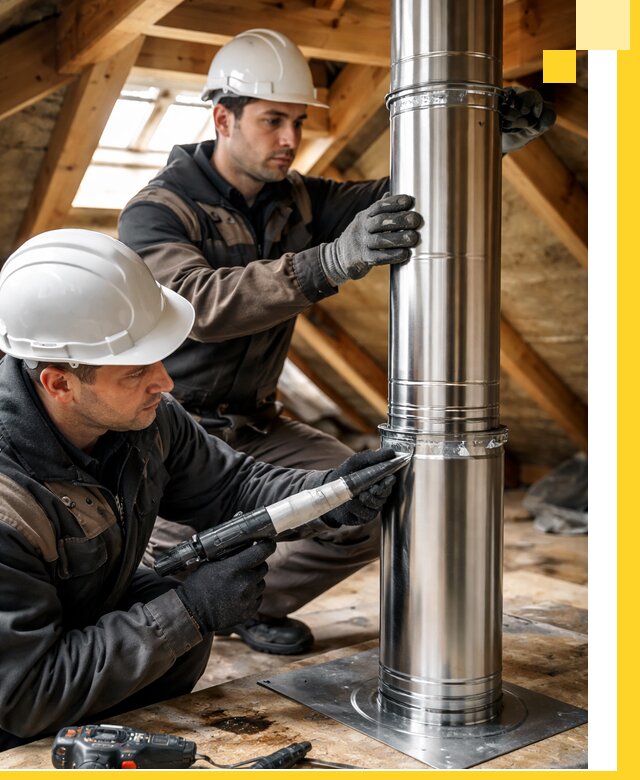 Монтаж дымоходов для каминов в Междуреченске с гарантией качества