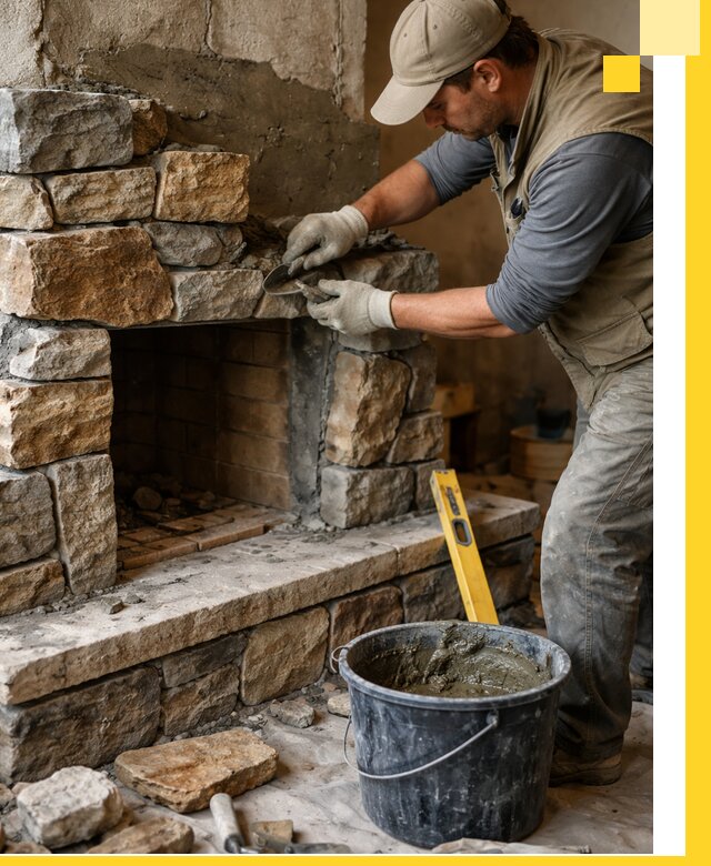 Изготовление и установка каменных каминов под ключ в Междуреченске