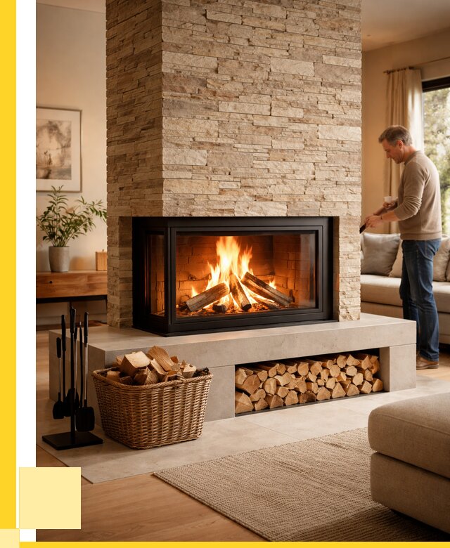 Дровяной камин под ключ в Междуреченске от 202100 р. | ЭриданМжд