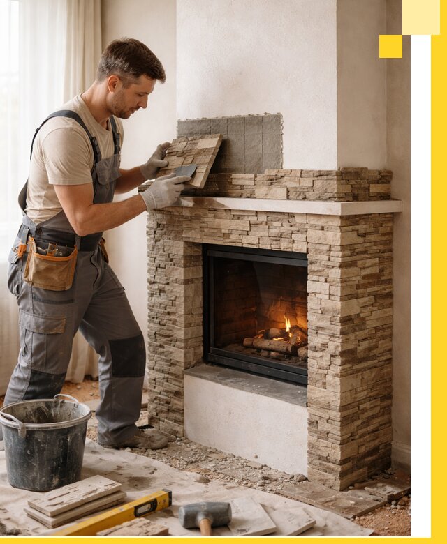 Изготовление и монтаж каминов для дома под ключ в Междуреченске