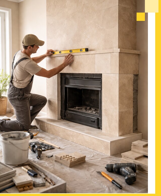 Установка и монтаж каминов в частном доме под ключ в Междуреченске