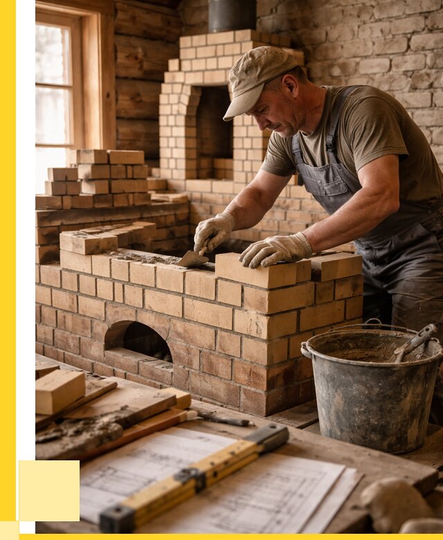 Кладка печей из кирпича в Междуреченске цены от 30315 р. - ЭриданМжд