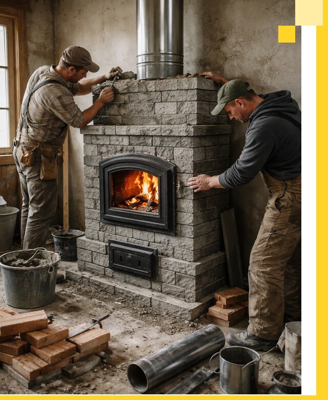 Производство, поставка и монтаж дровяных печей в Междуреченске