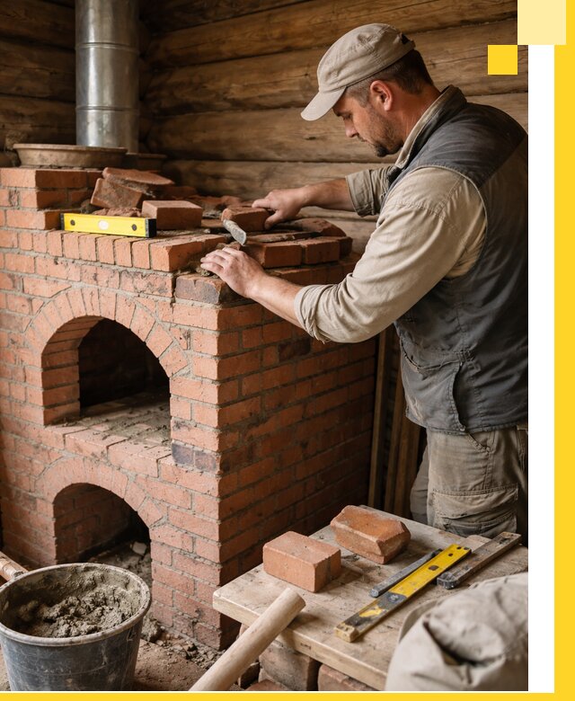 Изготовление и установка русских печей в Междуреченске под ключ