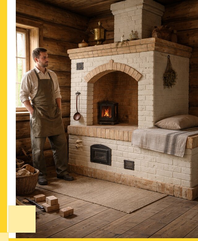 Русские печи с лежанкой под ключ в Междуреченске от 151575 р. ЭриданМжд