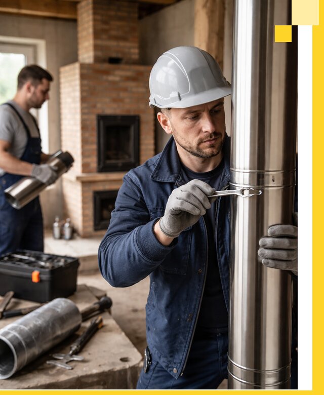 Профессиональный монтаж дымоходов для печей в Междуреченске