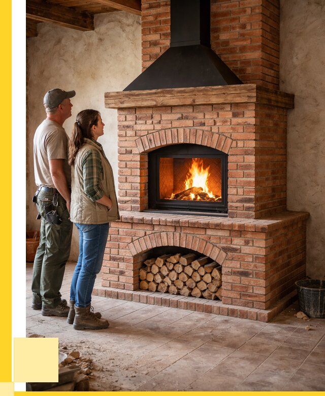 Печи камины из кирпича в Междуреченске от 121260 р. | ЭриданМжд