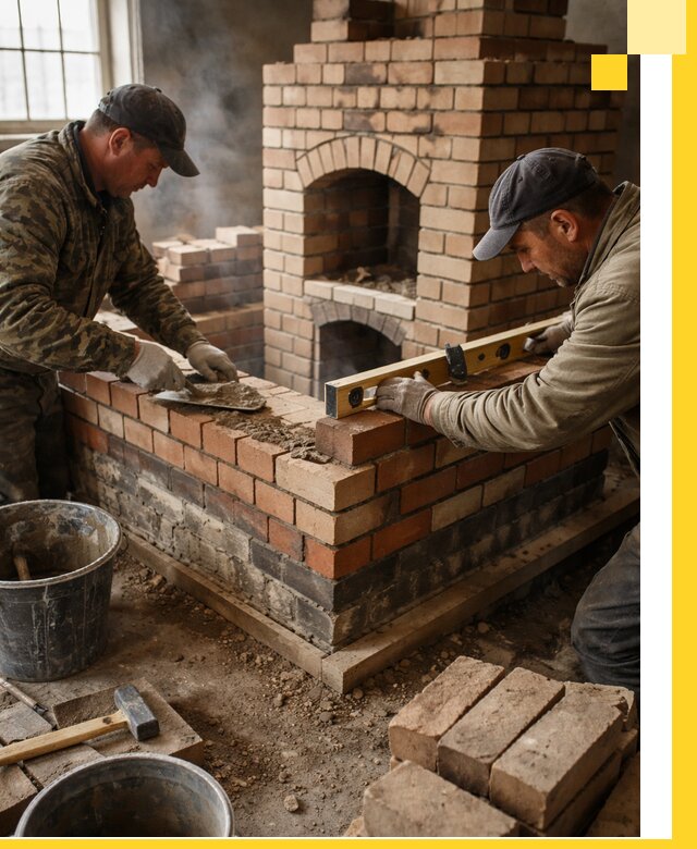 Изготовление и монтаж печей и каминов из кирпича в Междуреченске