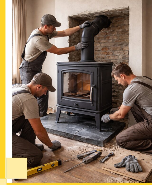 Монтаж печи камина в частном доме в Междуреченске от 25263 р. | ЭриданМжд