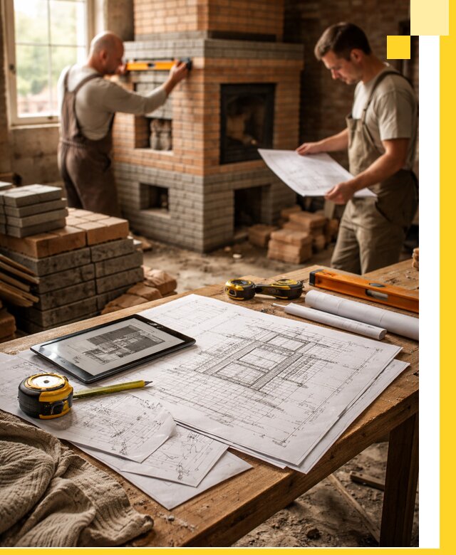 Проекты печей и каминов с индивидуальным дизайном в Междуреченске