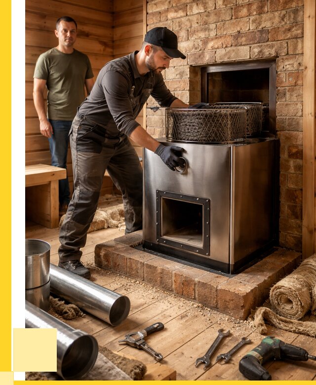 Монтаж банных печей под ключ в Междуреченске от 18189 р., ЭриданМжд