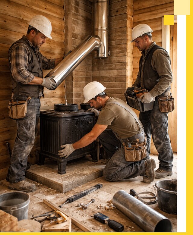 Профессиональный монтаж банных печей и дымоходов в Междуреченске