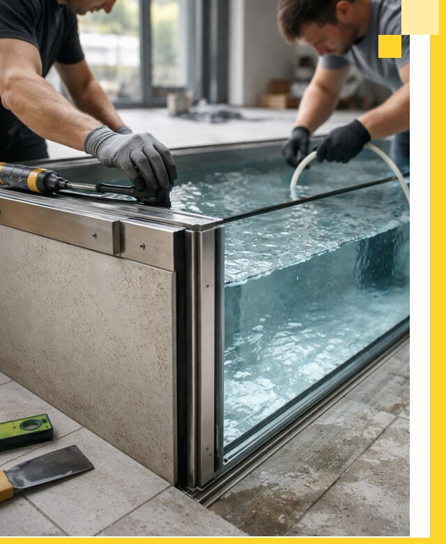 Проектирование и монтаж стеклянных бассейнов в Междуреченске