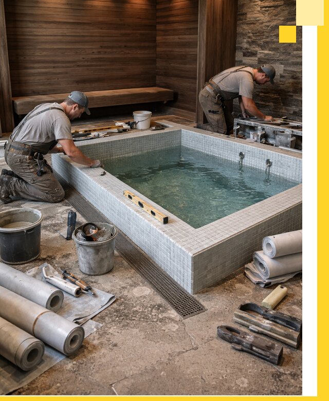 Установка и строительство бассейнов для сауны в Междуреченске