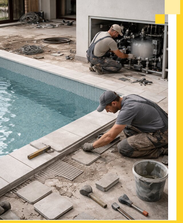 Строительство и монтаж бассейнов в коттедже в Междуреченске