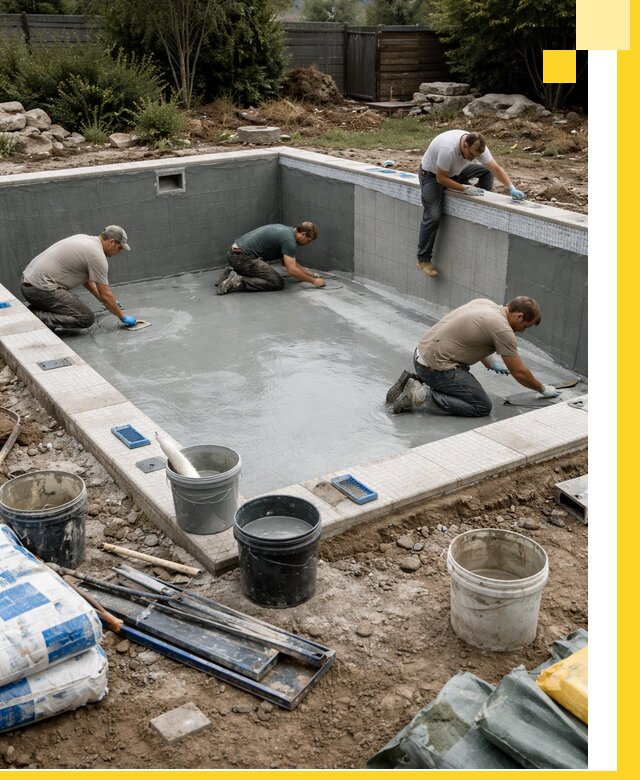 Изготовление и монтаж чаши бассейна под ключ в Междуреченске