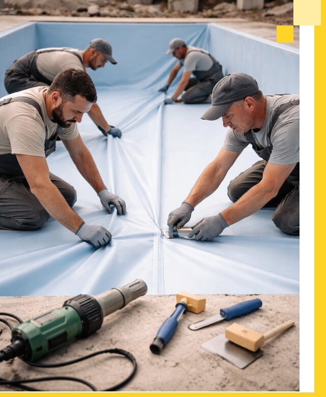 ПВХ пленка для бассейнов с монтажом и гарантией в Междуреченске