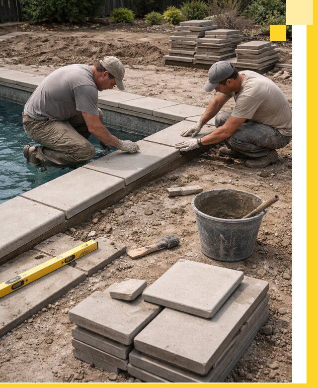 Установка и изготовление копингового камня для бассейнов в Междуреченске