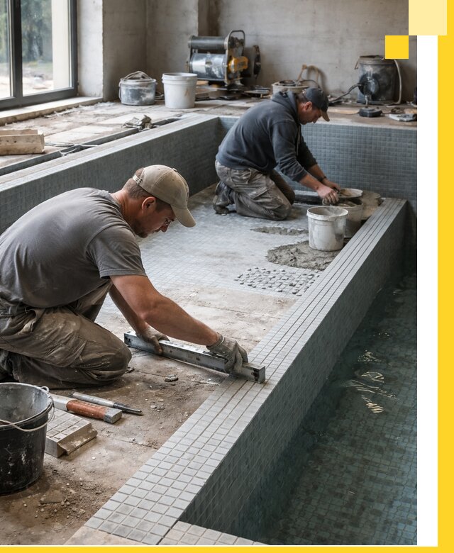 Строительство бассейна в частном доме в Междуреченске под ключ