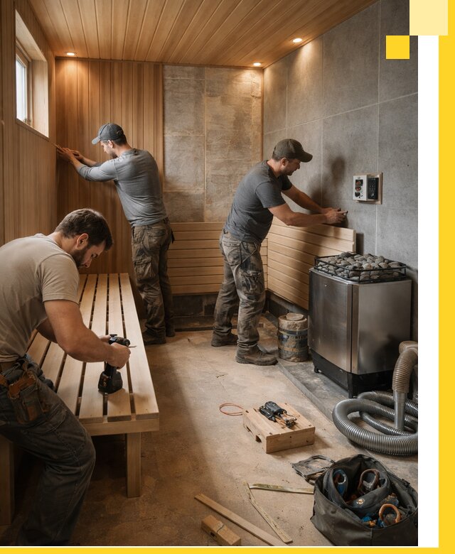 Сауны под ключ в Междуреченске, проектирование, строительство, отделка