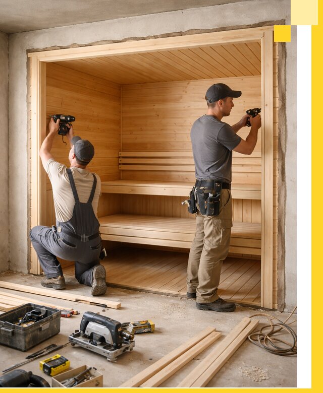 Монтаж саун под ключ в Междуреченске — проектирование и установка