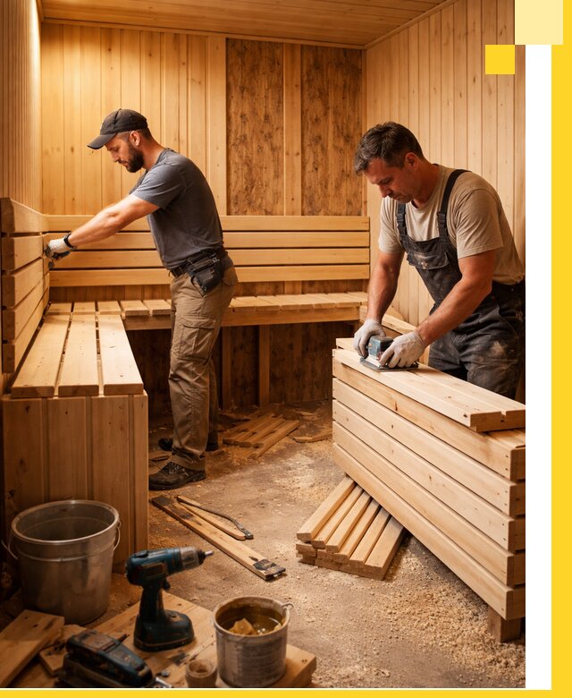 Профессиональный комплексный ремонт саун под ключ в Междуреченске