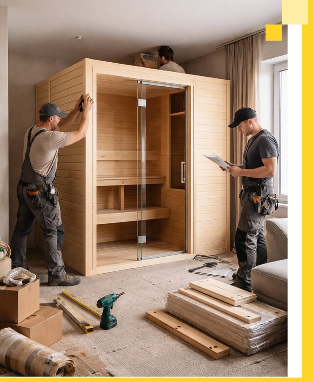 Установка и благоустройство саун в квартире в Междуреченске