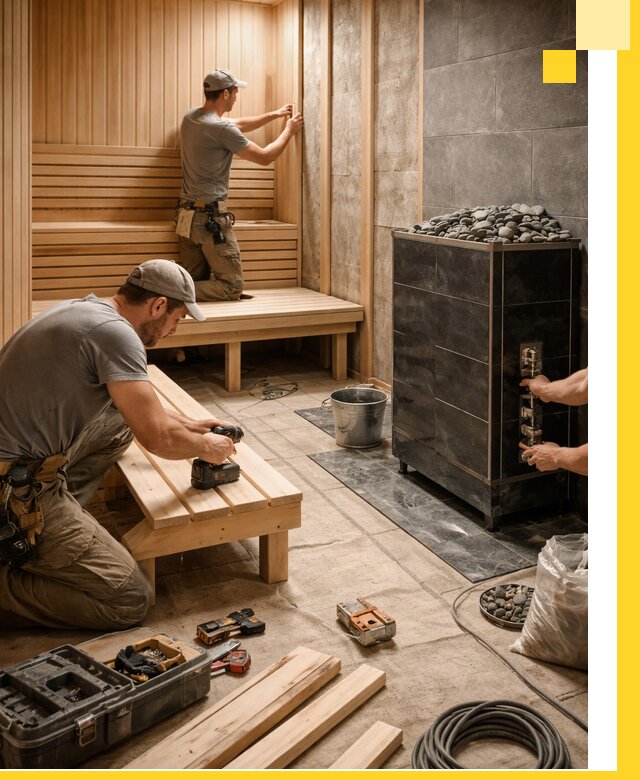 Дизайн и строительство интерьерных саун под ключ в Междуреченске