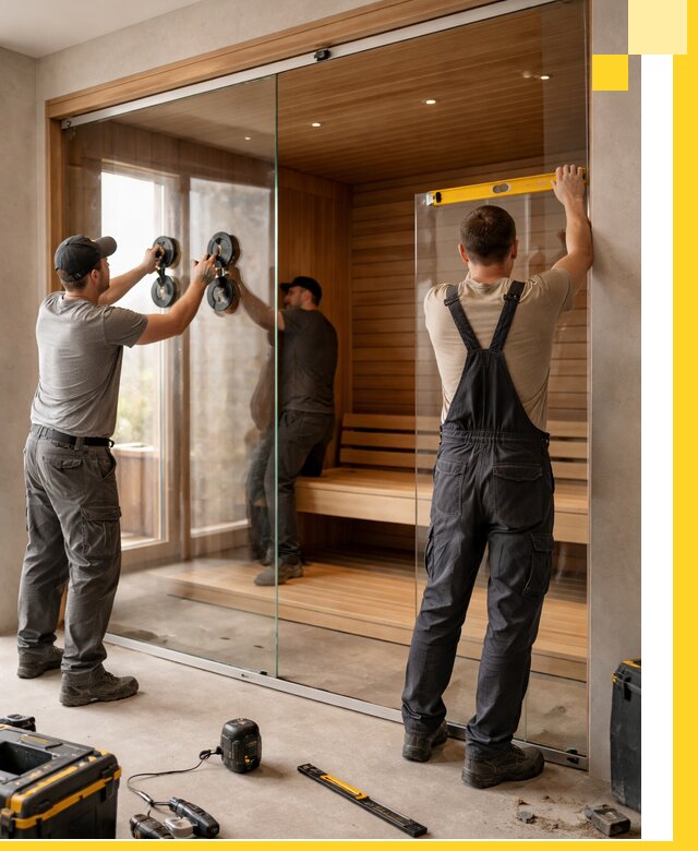 Производство и монтаж стеклянных саун под ключ в Междуреченске