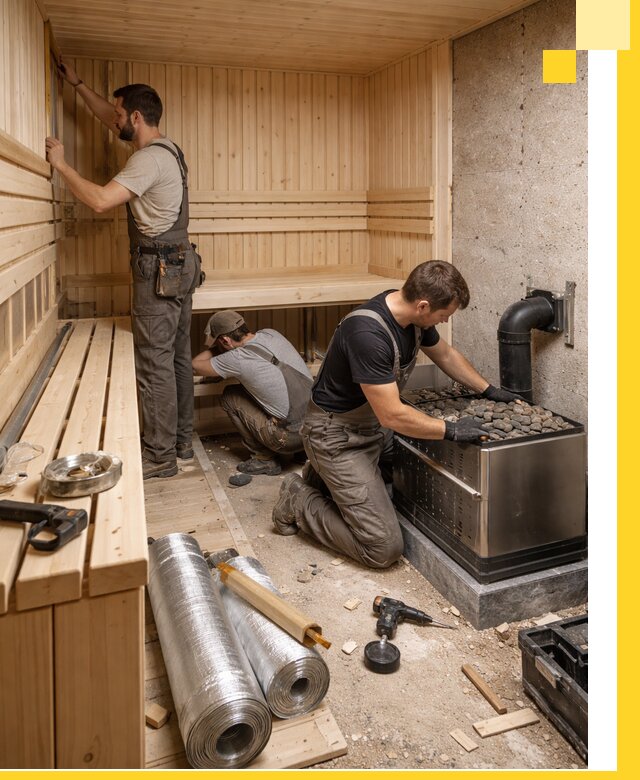 Индивидуальные сауны на заказ в Междуреченске под ключ, проект и монтаж