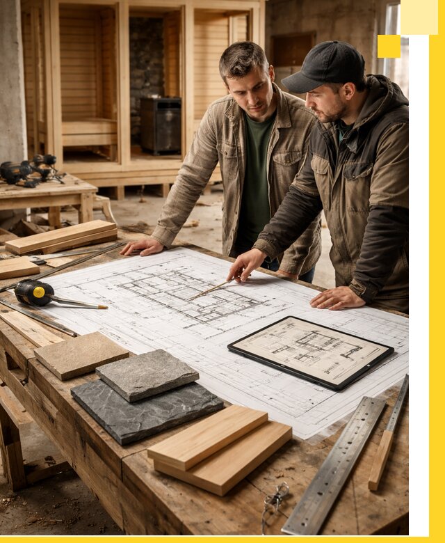 Проекты бань под ключ и планы строительства в Междуреченске