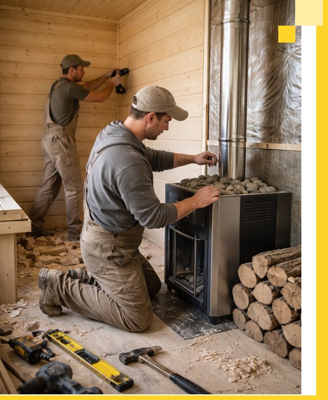 Строительство деревянных бань под ключ в Междуреченске проекты и монтаж