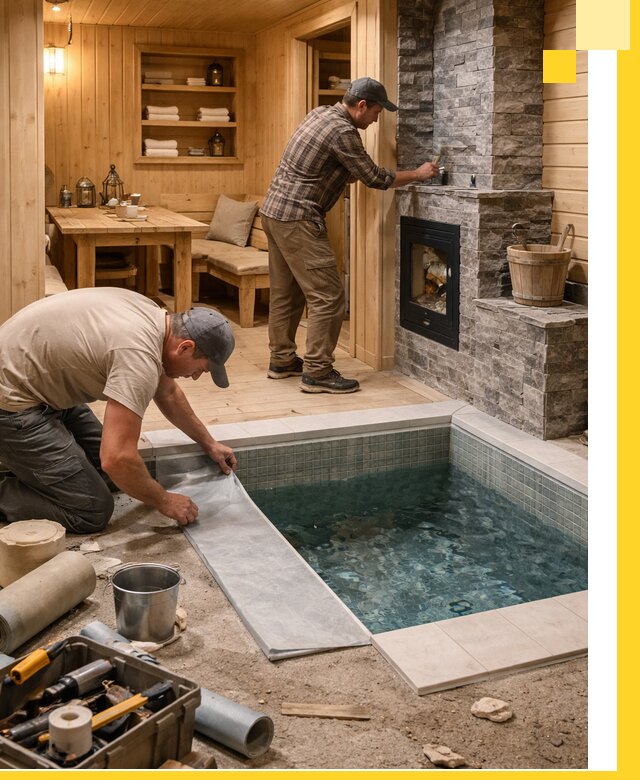 Строительство бань с комнатой отдыха под ключ в Междуреченске