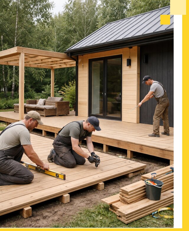 Строительство бань с террасой и бассейном под ключ в Междуреченске