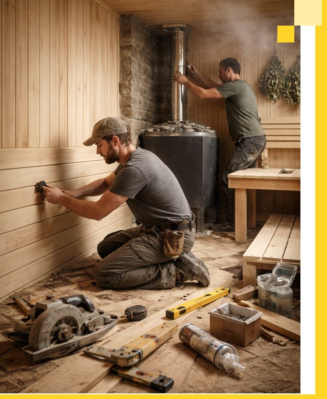 Полное строительство и оснащение парных под ключ в Междуреченске