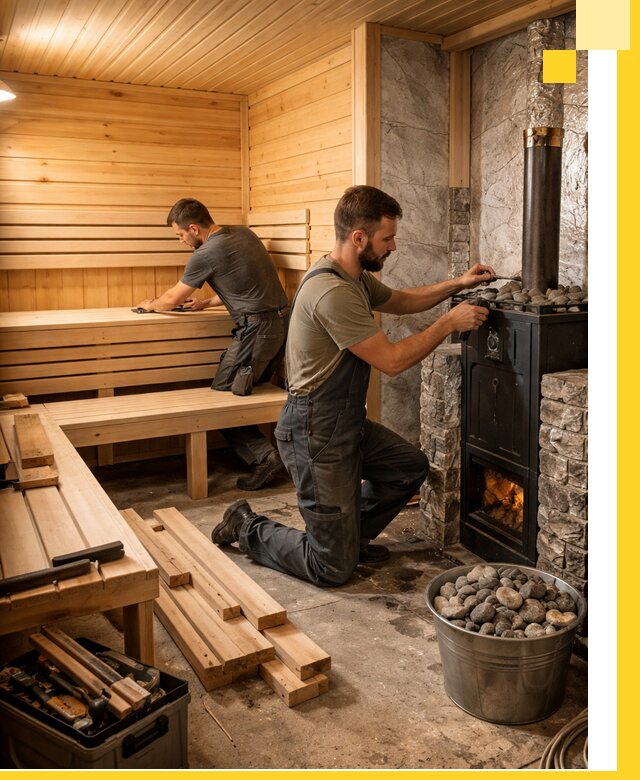 Дизайн и строительство интерьеров бань под ключ в Междуреченске