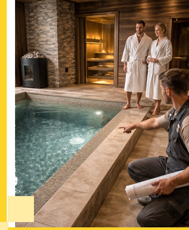 Проект бани с бассейном под ключ в Междуреченске от 65683 р. | ЭриданМжд