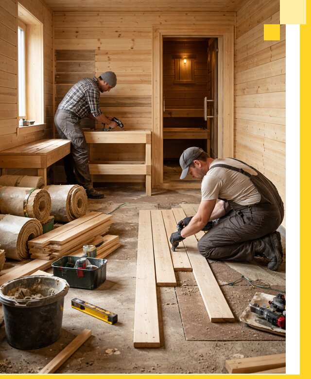 Индивидуальный проект бани с комнатой отдыха под ключ в Междуреченске