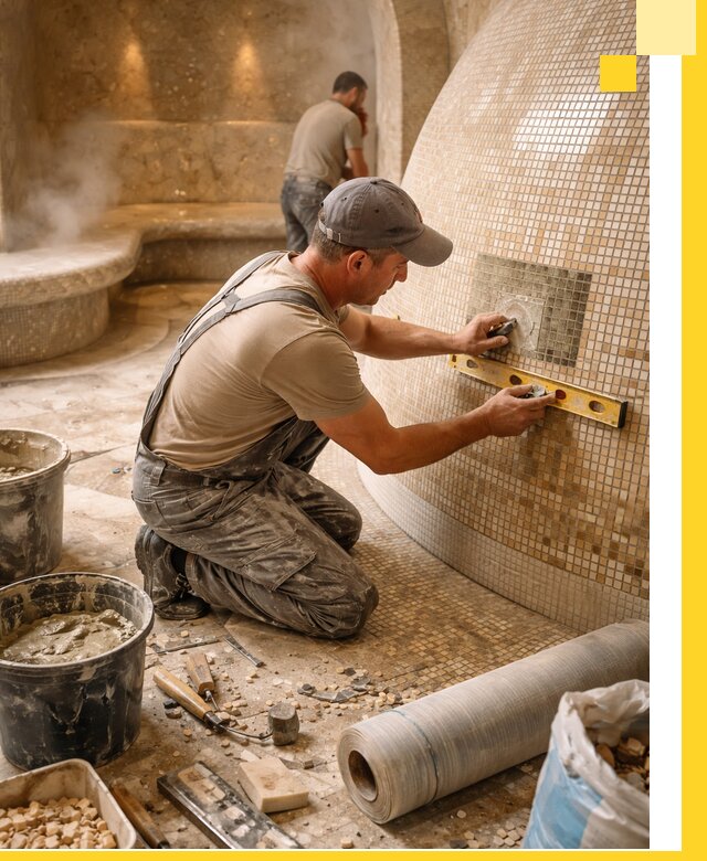 Хамам под ключ в Междуреченске: проектирование, строительство, отделка