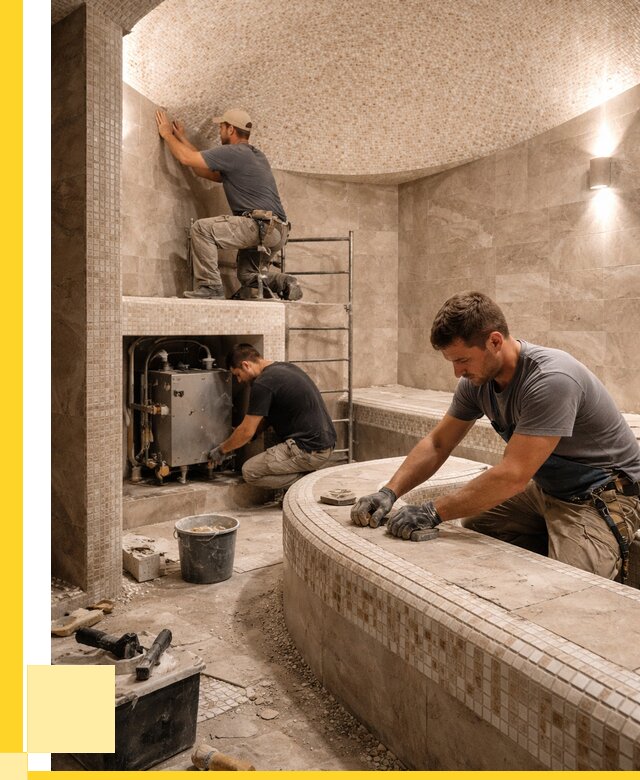 Монтаж хамамов под ключ в Междуреченске от 252625 р. ЭриданМжд