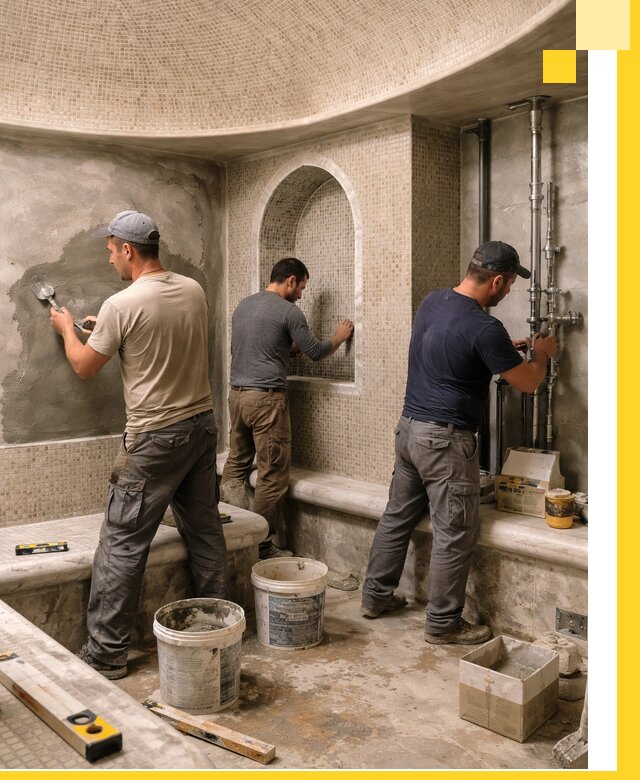 Профессиональный монтаж хамамов под ключ в Междуреченске с гарантией